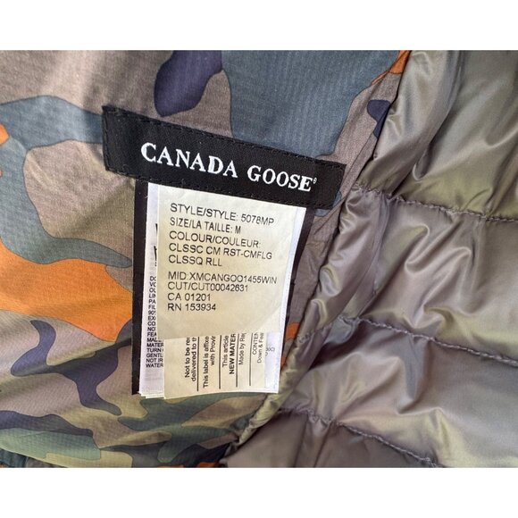 Canada Goose Mens Camouflage Down Jacket Size Medium Water-Repellent - Picture 8 of 12